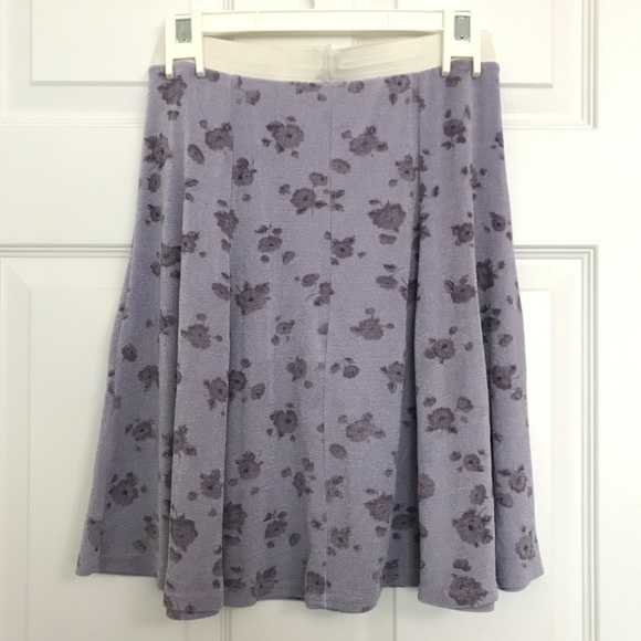 Vintage Green Box Floral Skirt XS/S Fit Light Purple - Picture 3 of 9